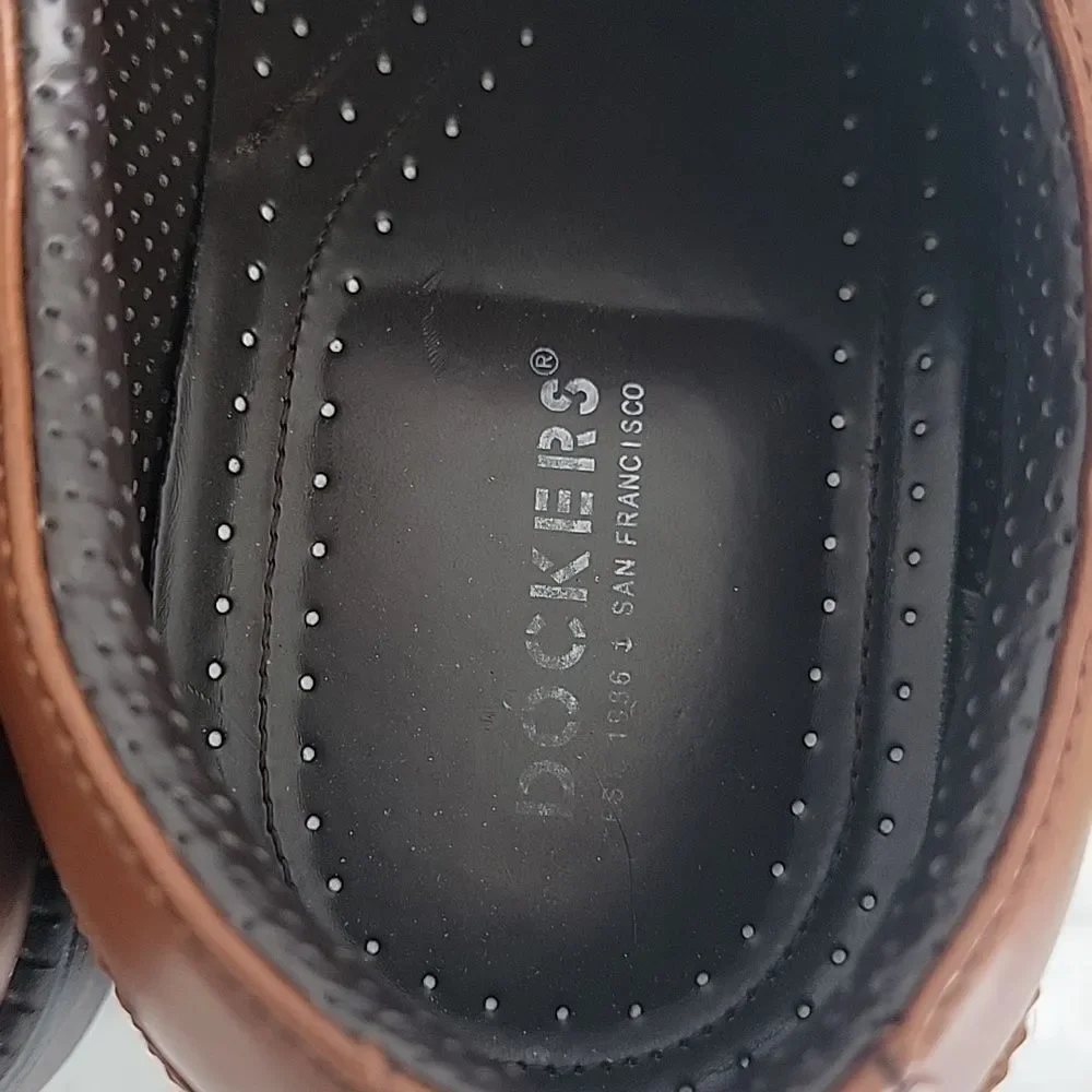 Dockers Garfield Oxfords Cap Toe Shoes Chestnut Brown Mens Size 9.5
